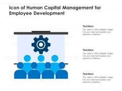Icon of human capital management for employee development