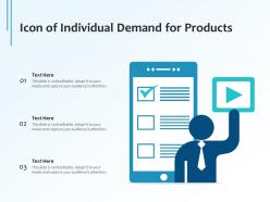 Icon Of Individual Demand For Products