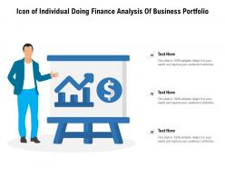 Icon Of Individual Doing Finance Analysis Of Business Portfolio
