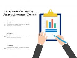 Icon of individual signing finance agreement contract