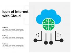 Icon of internet with cloud