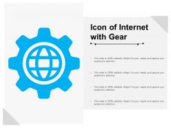 Icon of internet with gear