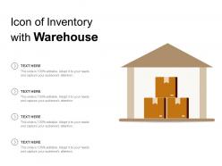 Icon of inventory with warehouse