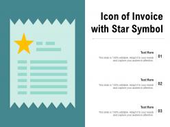 Icon of invoice with star symbol