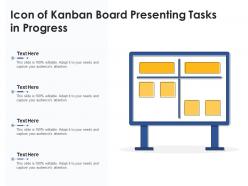 Icon of kanban board presenting tasks in progress