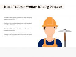 Icon of labour worker holding pickaxe