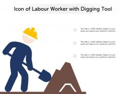 Icon Of Labour Worker With Digging Tool