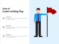 Icon of leader holding flag