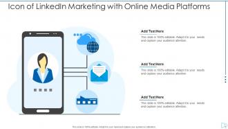 Icon of linkedin marketing with online media platforms