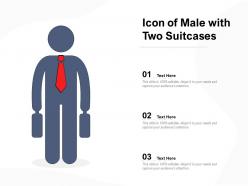 Icon of male with two suitcases