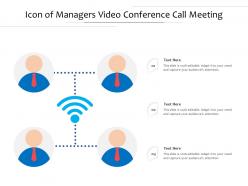 Icon Of Managers Video Conference Call Meeting