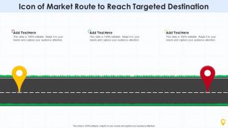 Icon of market route to reach targeted destination
