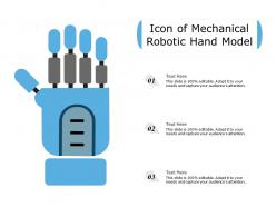 Icon of mechanical robotic hand model