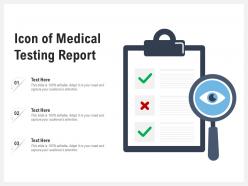 Icon of medical testing report