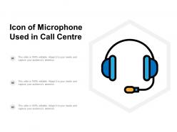 Icon of microphone used in call centre