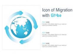 Icon of migration with globe