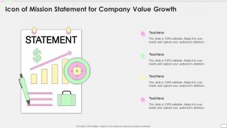 Icon Of Mission Statement For Company Value Growth