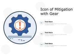 Icon of mitigation with gear