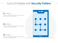 Icon Of Mobile With Security Pattern