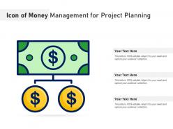 Icon of money management for project planning