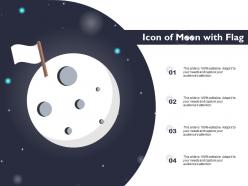 Icon of moon with flag