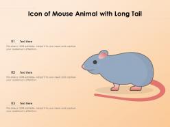 Icon of mouse animal with long tail
