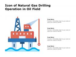 Icon of natural gas drilling operation in oil field