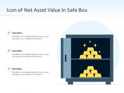Icon of net asset value in safe box