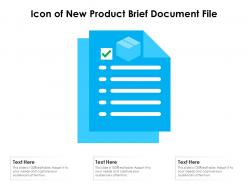 Icon of new product brief document file