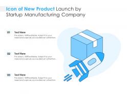 Icon Of New Product Launch By Startup Manufacturing Company