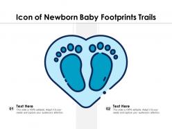 Icon of newborn baby footprints trails