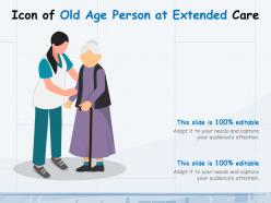 Icon of old age person at extended care