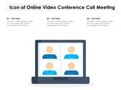 Icon Of Online Video Conference Call Meeting