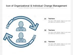 Icon of organizational and individual change management