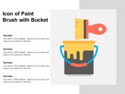 Icon of paint brush with bucket