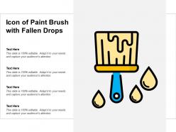 Icon of paint brush with fallen drops