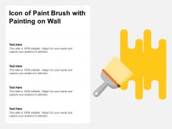 Icon of paint brush with painting on wall