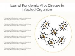 Icon of pandemic virus disease in infected organism