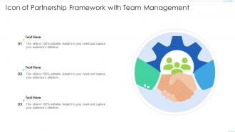 Icon of partnership framework with team management
