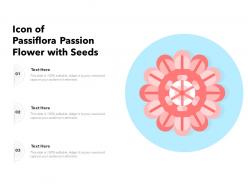 Icon of passiflora passion flower with seeds