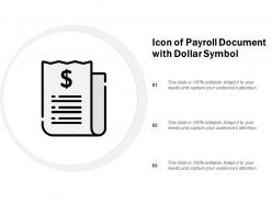 Icon of payroll document with dollar symbol