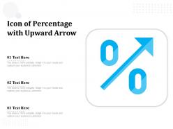 Icon of percentage with upward arrow