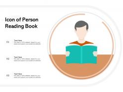 Icon of person reading book