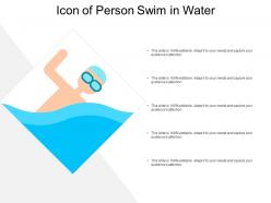 Icon of person swim in water
