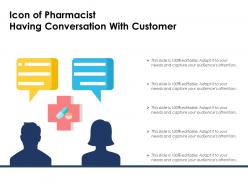 Icon Of Pharmacist Having Conversation With Customer