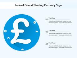 Icon of pound sterling currency sign