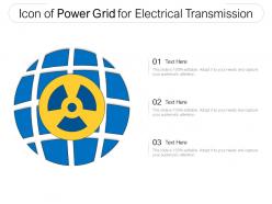Icon of power grid for electrical transmission
