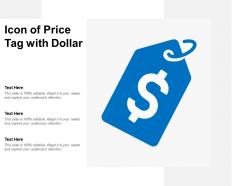 Icon of price tag with dollar