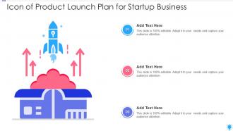 Icon of product launch plan for startup business
