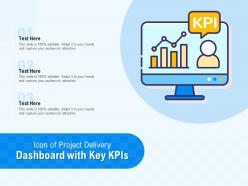 Icon of project delivery dashboard with key kpis